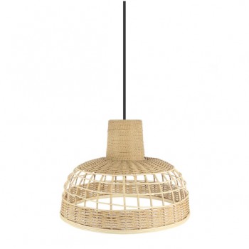 Distribuidor - Lâmpadas Diversas | Colgantes Rustica | COLGANTE BAMBU BRAGANZA NEG/NATURAL 1XE27 REGX42X 42CM Ref: 222994286